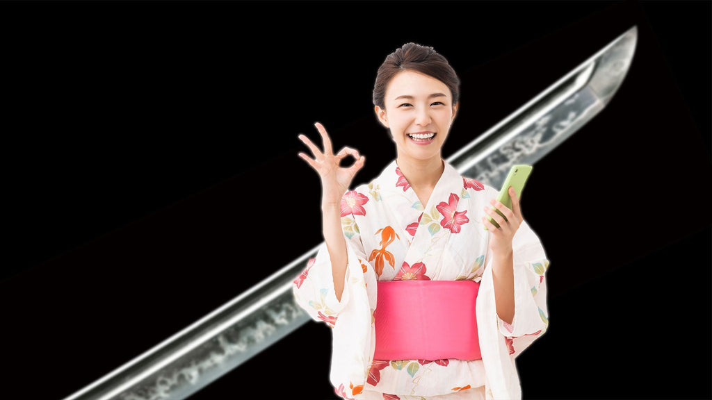 A girl who plans to buy a katana