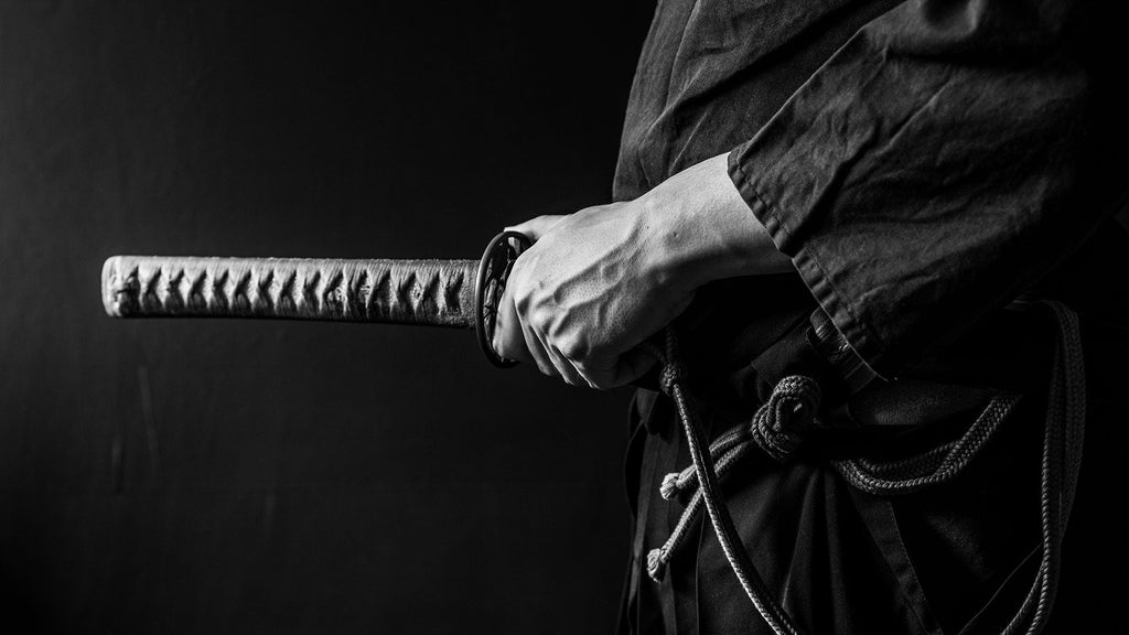 Samurai holding a katana in his hand