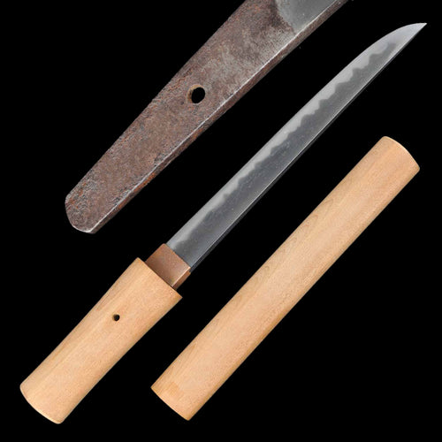 Antique Japanese Tanto Sword - Mumei(Attributed to Koyama Munetsugu), Shinshinto Era (19.7 cm)